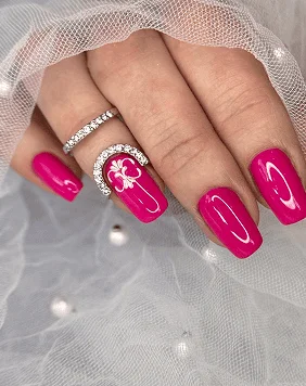 Pink nails. Gel manicure by DeLuxio Rockdale