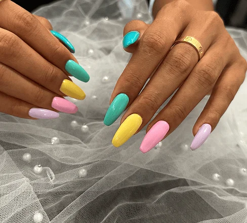 Rainbow nails. Premium nail salon Sydney